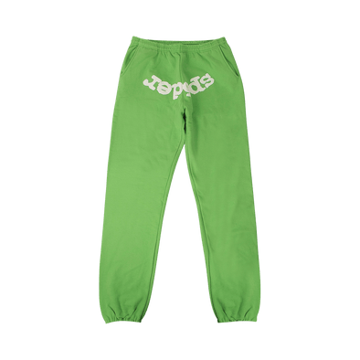 Sp5der Logo "Green" Sweat Pants